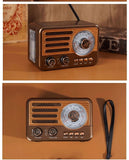Retro Wireless Bluetooth Speaker Vintage  FM Radio Receiver Rechargeable HIFI Sterero Mp3 PlayerSUPPORT USB/SD/TF Aimak Store