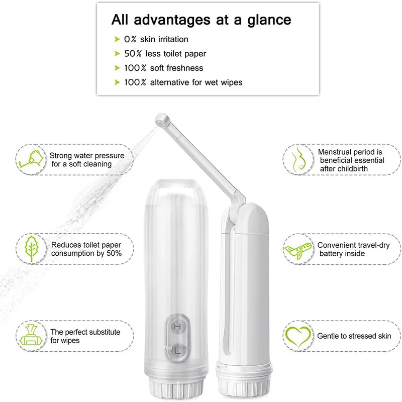 Portable Bidet Sprayer Travel Automatic Bidet Sprayer Shower Handheld Washing Pregnant Long Nozzle Accurate Large Capacity Aimak Store