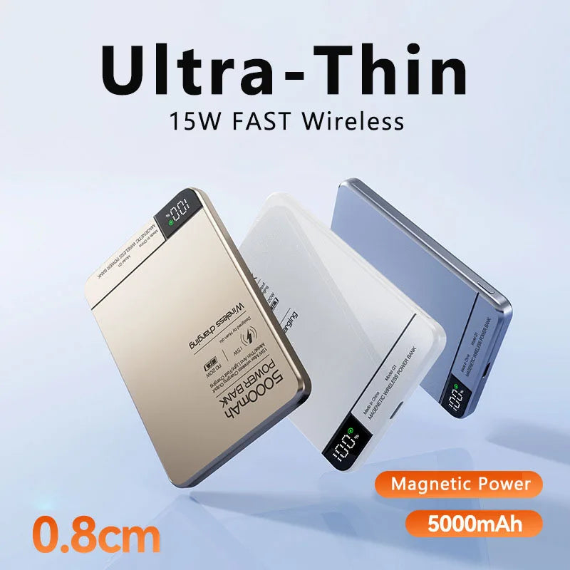 10000mAh Power Bank Magnetic Qi Wireless Charger PD20W Super Fast Charging Powerbank For Magsafe iPhone Samsung Huawei Xiaomi Aimak Store
