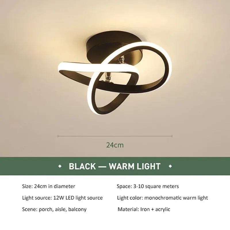 Nordic Minimalist LED Strip Corridor Ceiling Light Creative Living Room Balcony Bedroom Home Decoration Lighting Fixtures Aimak Store