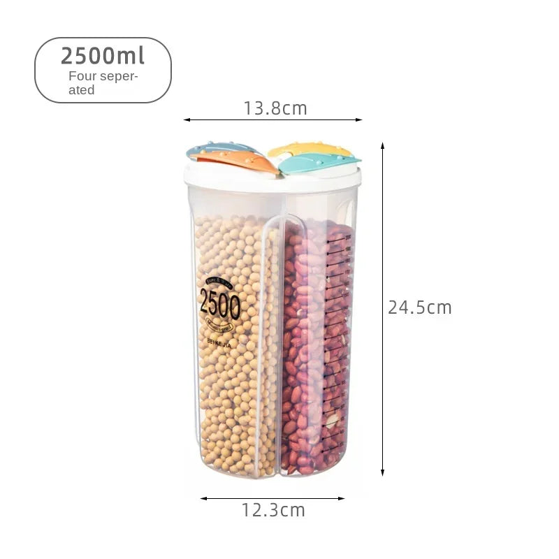 Kitchen Storage Container Large Food Storage Container 360° Rotating Rice Barrels Sealed Cereal Dispenser Rice Tank Grain Box Aimak Store
