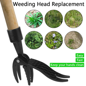 Black Root Remover Stand Up Weeding tool Gardening Weeding Head Replacement Digging Weeder Claw Foot Pedal Weed Puller Aimak Store