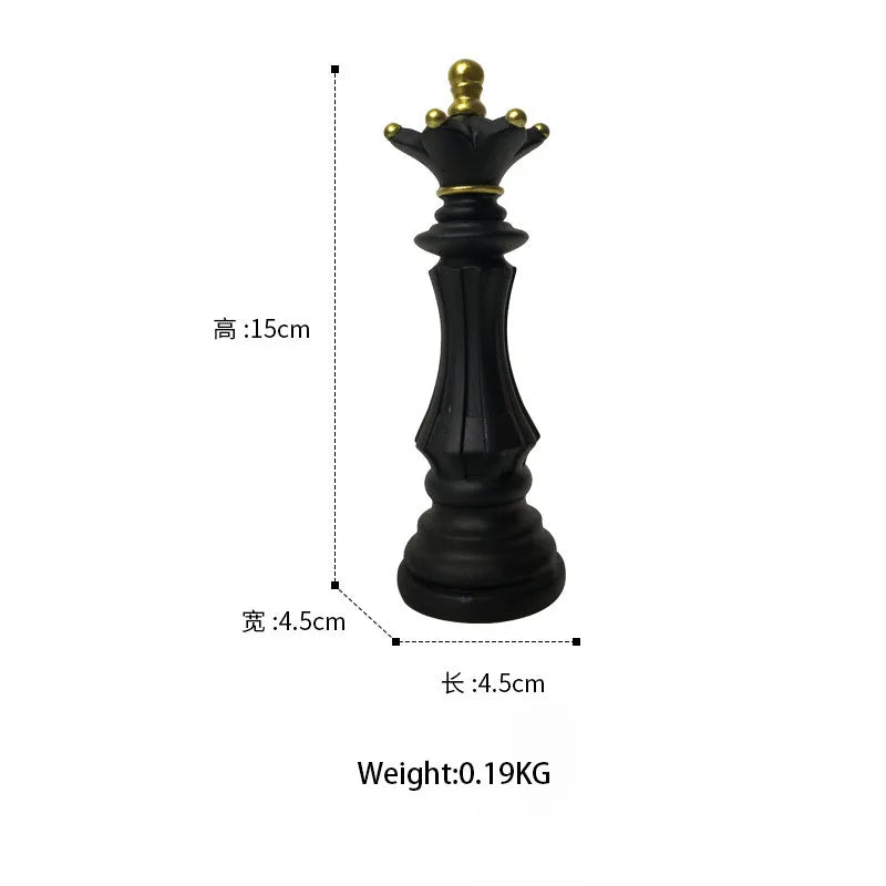 Chess Pieces Statue Resin King Queen Figure For Interior Home Living Room Office Sculpture Study Decoration Piece Ornament Aimak Store