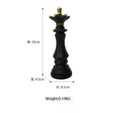 Chess Pieces Statue Resin King Queen Figure For Interior Home Living Room Office Sculpture Study Decoration Piece Ornament Aimak Store