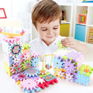 Hot 83-263 PCS Electric Gears 3D Puzzle Model Building Kits Plastic Brick Blocks Educational Toys For Kids Children Xmas Gifts Aimak Store