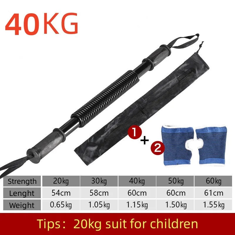 20-40kg Heavy Duty Shoulder Chest Exercises Expander Hand Holding Spring Arm Exercise Forearm Trainer Arm Stick Power Twister Aimak Store