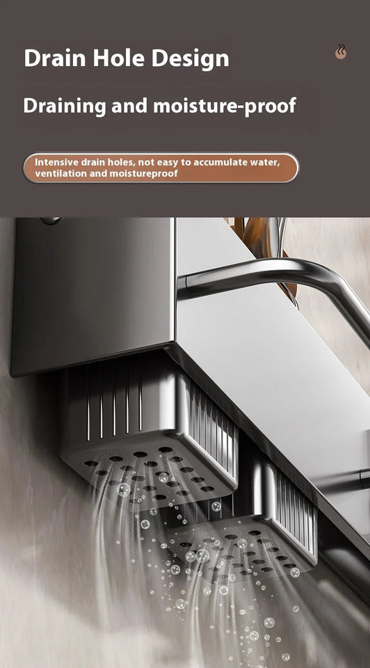 No Drill Wall Mounted Knife Holder Compact Organizer for Kitchen Utensils Cutlery Storage Space Saving Easy Install Aimak Store