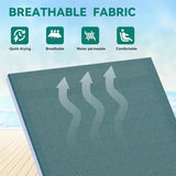 Aluminum Chaise Lounge Outdoor, Widened Patio Lounge Chair with Wheels, 5-Position Adjustable Sunbathing Recliner for Poolside Aimak Store