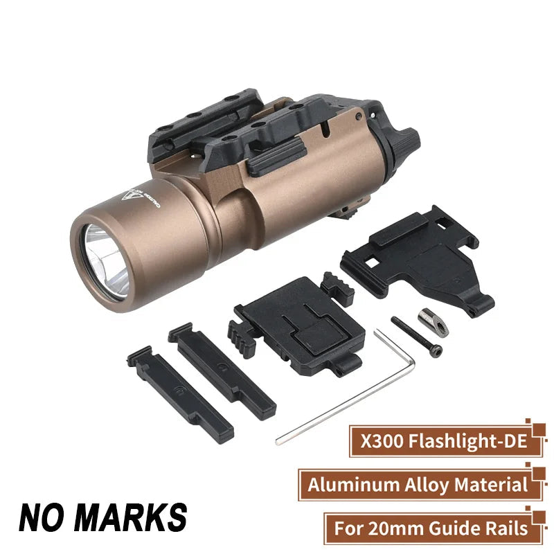WADSN Tactical Airsoft Surefir SF X300 X300U Ultra Metal Pistol Gun Strobe LED Light Fit 20mm Rail Hanging Hunting Flashlight Aimak Store