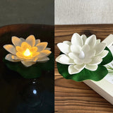 1PC Artifical Floating Lotus Night Light 10cm Flower Lotus Lamp Waterproof Lights Christmas Garden Pool Pond Fountain Decoration Aimak Store
