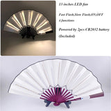 Luminous Folding LED Fan Dancing Light Fan Flashing For Night Music Show Rave Festival Accessories Glowing In The Dark Party Aimak Store