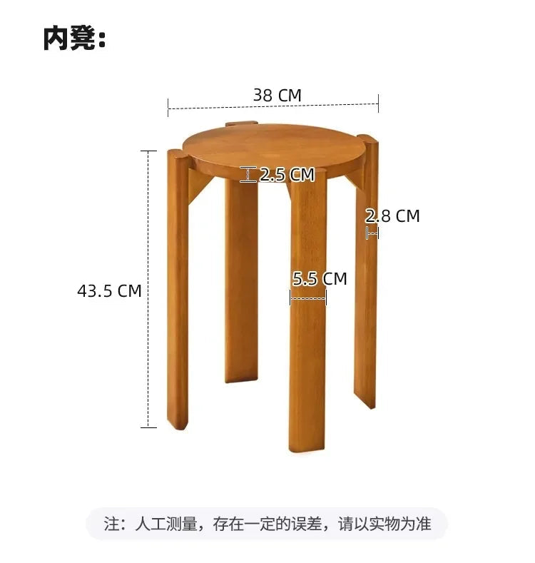 Solid Wood Dining Chair Stackable Home Eating Middle and Ancient Jenga  Modern Furniture Comedor 4 Sillas  Modern Dining Table Aimak Store