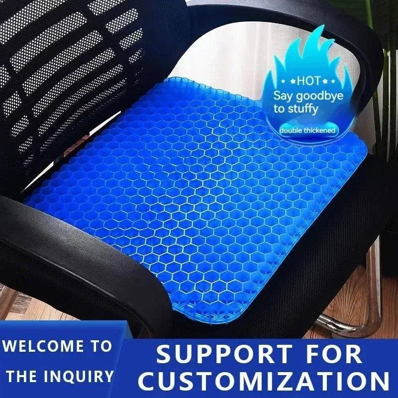 Car Seat Cushion Breathable Cool Gel Cooling Pad Universal Car Honeycomb Butt Pad Car Home Office Chair Cushion Aimak Store