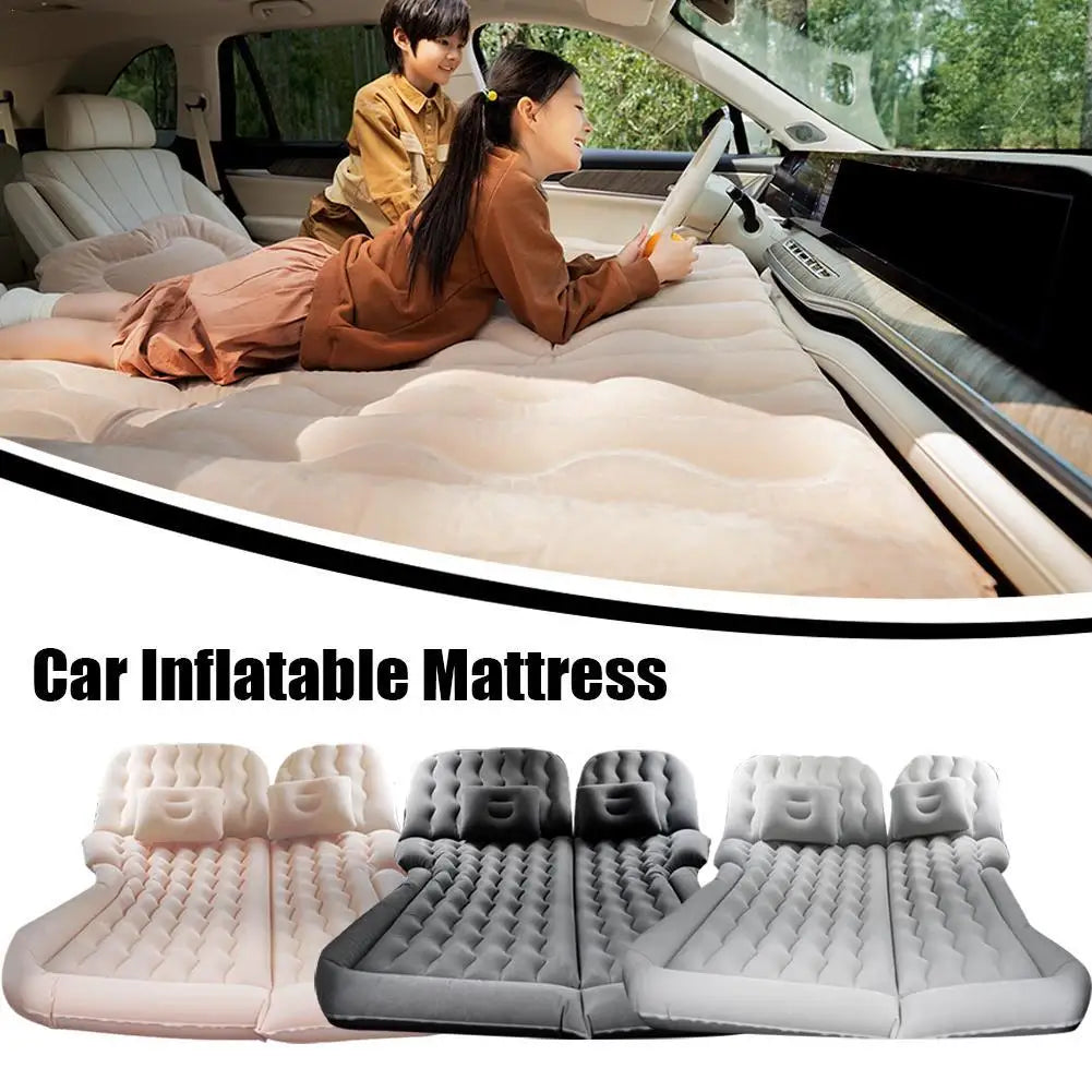 68.9*51.2in Portable Car Inflatable Camping Mattress With Pillows Air Pump Auto Air Bed Mattress SUV Sleeping Pad Tools Aimak Store