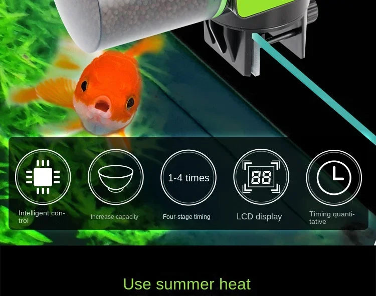 Cool Automatic Fish Feeder Digital Fish Tank Aquarium Electrical Plastic Timer Feeder Food Feeding Dispenser Tool Fish Feeder Aimak Store