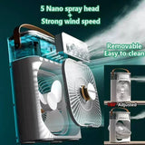 New 3 In 1 Fan AIr Conditioner Household Mini Air Cooler LED Night Light Portable Humidifier Air Adjustment Fan Office Home Fan Aimak Store