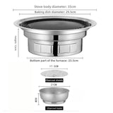 Multifunctional Charcoal Barbecue Grill, Household Korean BBQ Grill, Portable Camping Grill Stove, Tabletop Smoker Grill Aimak Store