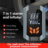 7 in 1 Car Tyre Inflator Inflatable Pump Electric Pump Car Jump Starter Battery Starting Portable Air Compressor Emergency Power Aimak Store