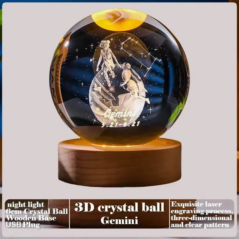 3D Crystal Ball Creative Valentine's Day Mother's Day Gift Rose Love Cloud Crystal Room Desktop Decoration Boy Girl Gifts Aimak Store