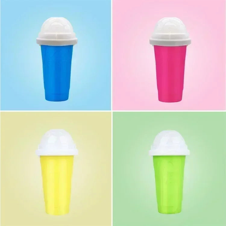 Smoothies Cup Ice Cream Maker Quick-Frozen Silicone Squeeze Cup DIY Milkshake Slush Cups Milkshake Bottle Smoothie Slush Makers Aimak Store