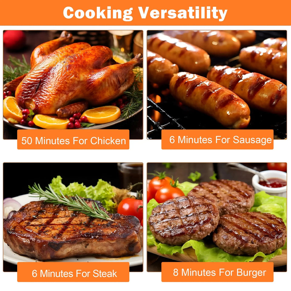 30-Inch Barrel Charcoal Grill with Warming Rack & Front Storage Basket, Outdoor BBQ Grill with 956 sq. in. Grilling Area Aimak Store