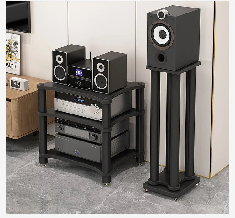HiFi amplifier rack cabinet shock mount removable CD player video audio equipment metal tripod Desktop tripod stand speaker Aimak Store