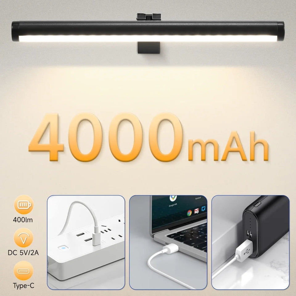 USB Rechargeable LED Wall Light Dimmable Mural Lamp Modern Wireless Aluminum Led Spotlights for Paintings Pictures Wall Lighting Aimak Store