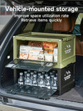 UFORU Outdoor camping storage box Car trunk organizer Car multilayer thickened with cover picnic storage folding box Aimak Store