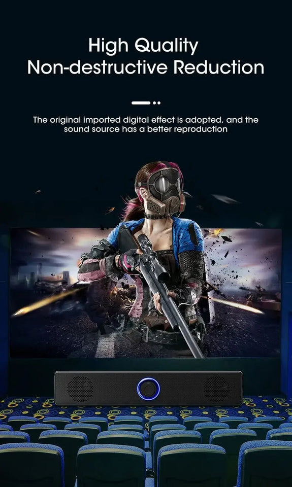 Bluetooth Computer Speakers Wired Surround Sound Bar Stereo Subwoofer Soundbar for Desktop Laptop PC Mini Home Theater System Aimak Store