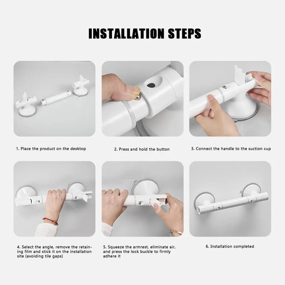 Fashion Anti Slip Hand Grips Shower Tub Grab Handle Safety Bathroom Aid Bath Hardware Safe Handle Handrail Grip Rail Aimak Store