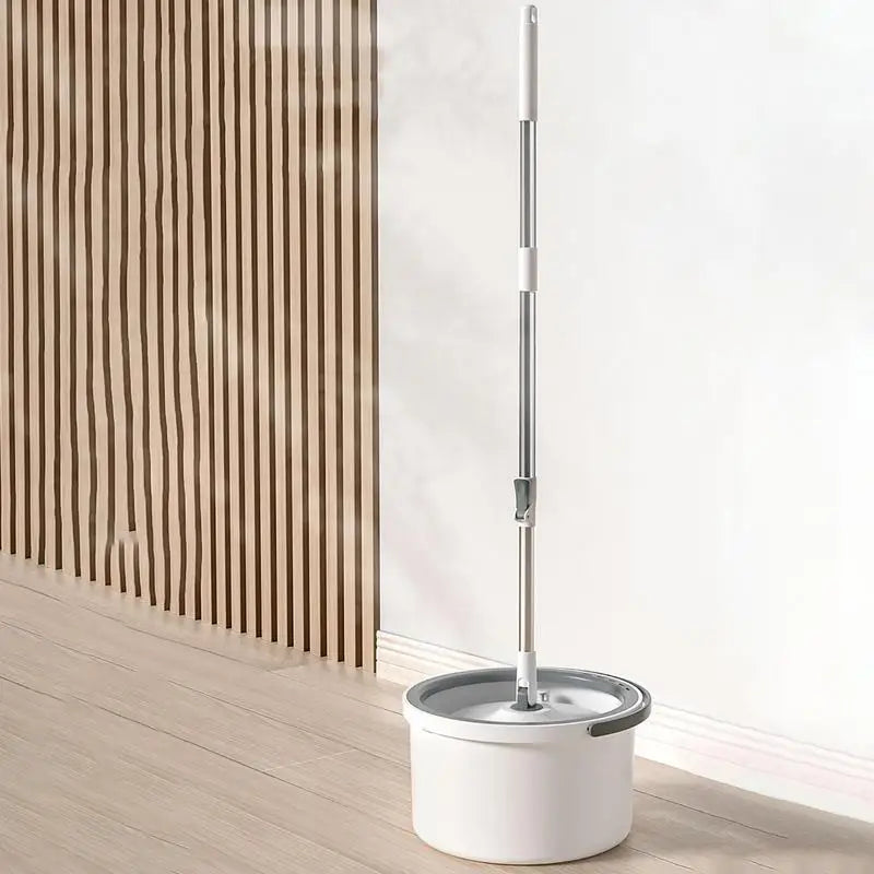 Self Wash Spi n Mop and Bucket with Wringer Set Adjustable Dirty and Clean Water Separation Mop Floor Cleaning Spinning Mop Aimak Store