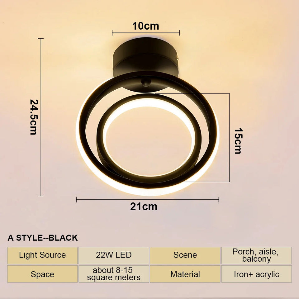 LED Ceiling Light Modern Aisle Ceiling Lamp Indoor Hallway Lighting Small Surface Mounted Fixtures Bedroom Balcony Office Lights Aimak Store