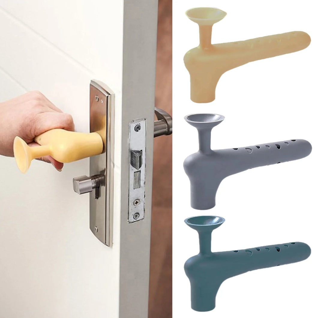 10-1pcs Door Suction Cup Thickened Wall Protectors Waterproof Reusable Door Handle Cover Punch Free Doorknob Buffer Silicone Cap Aimak Store