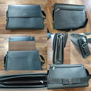 Square Side Crossbody Bag Document Leather Executives Briefcases for Men Designer Business Tote Bag Wallet Shoulder Handbag Aimak Store