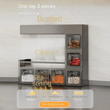 Kitchen seasoning rack wall hanging non-punching multi-functional storage seasoning jar household a complete set of combinations Aimak Store