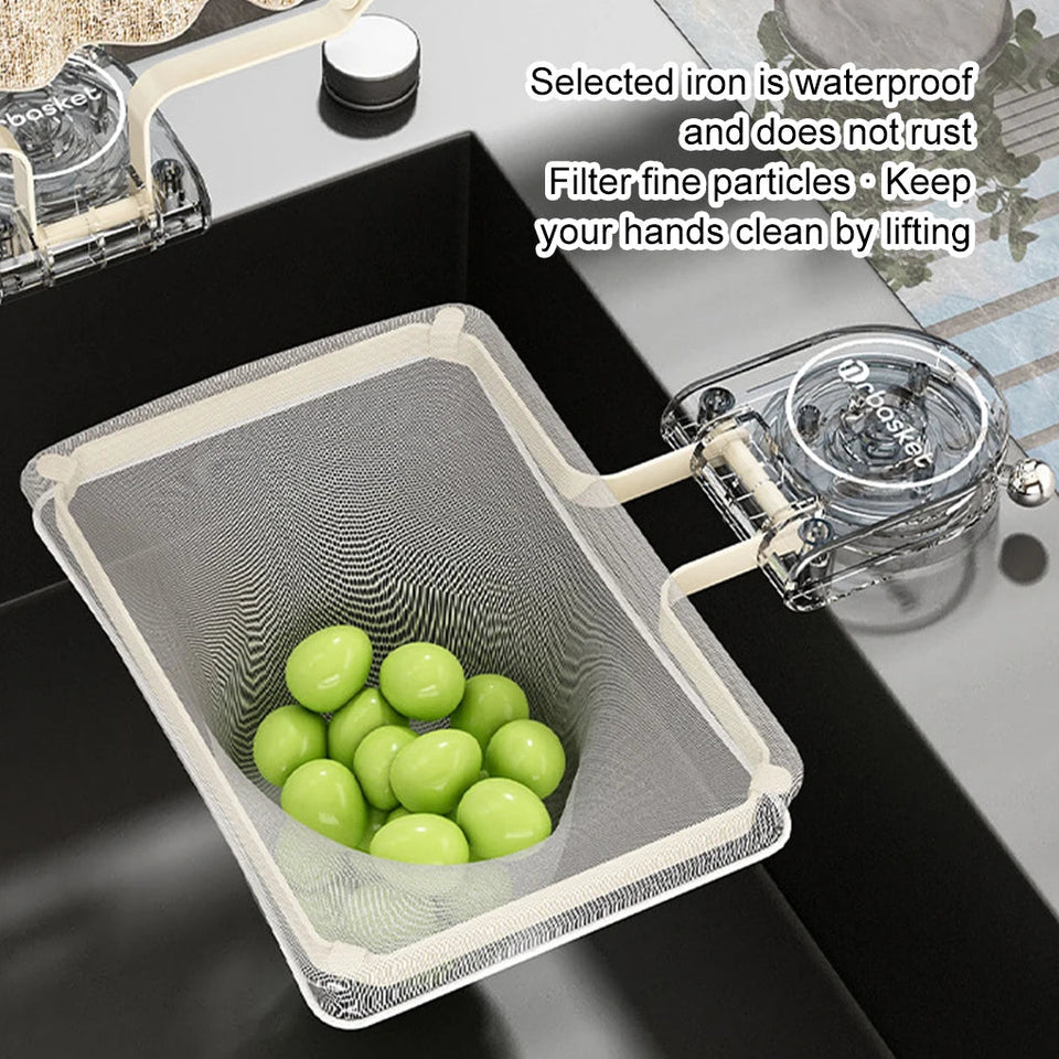 Kitchen Sink Strainer Rack Suction Cup No Dirty Hands Dishwasher Waste For Efficient Leftover Collection With 50 Filter Mesh Bag Aimak Store