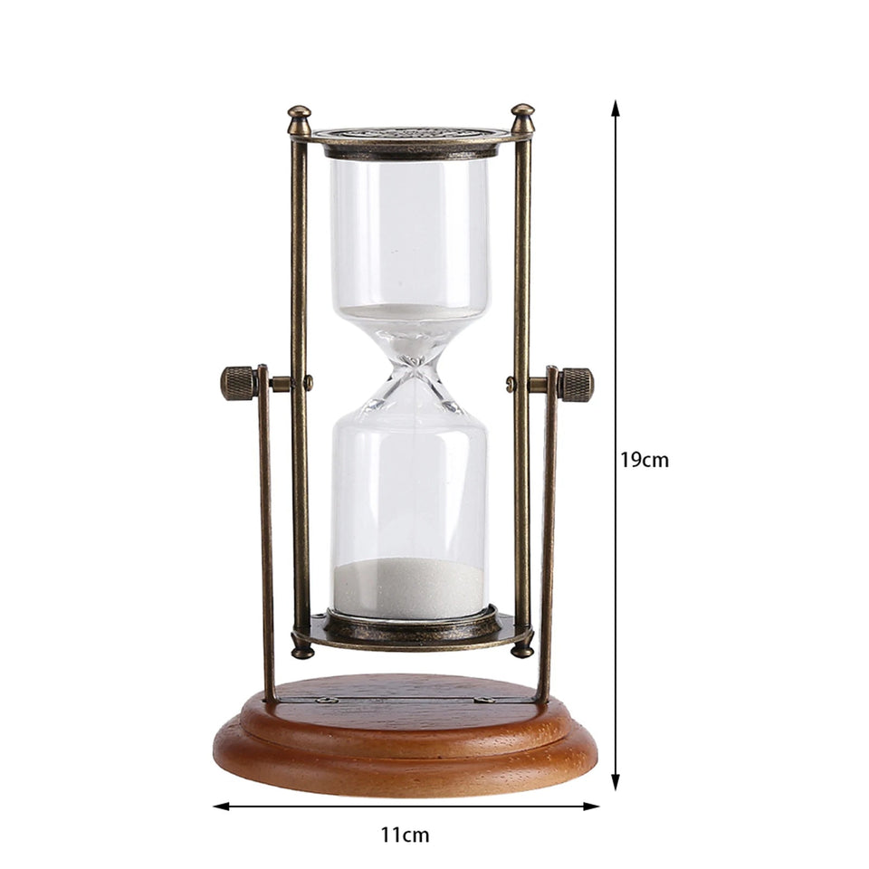 15 Minutes Metal Rotating Sand Glass Timer Clock Hourglass Table Ornament Home Decor Gift Aimak Store