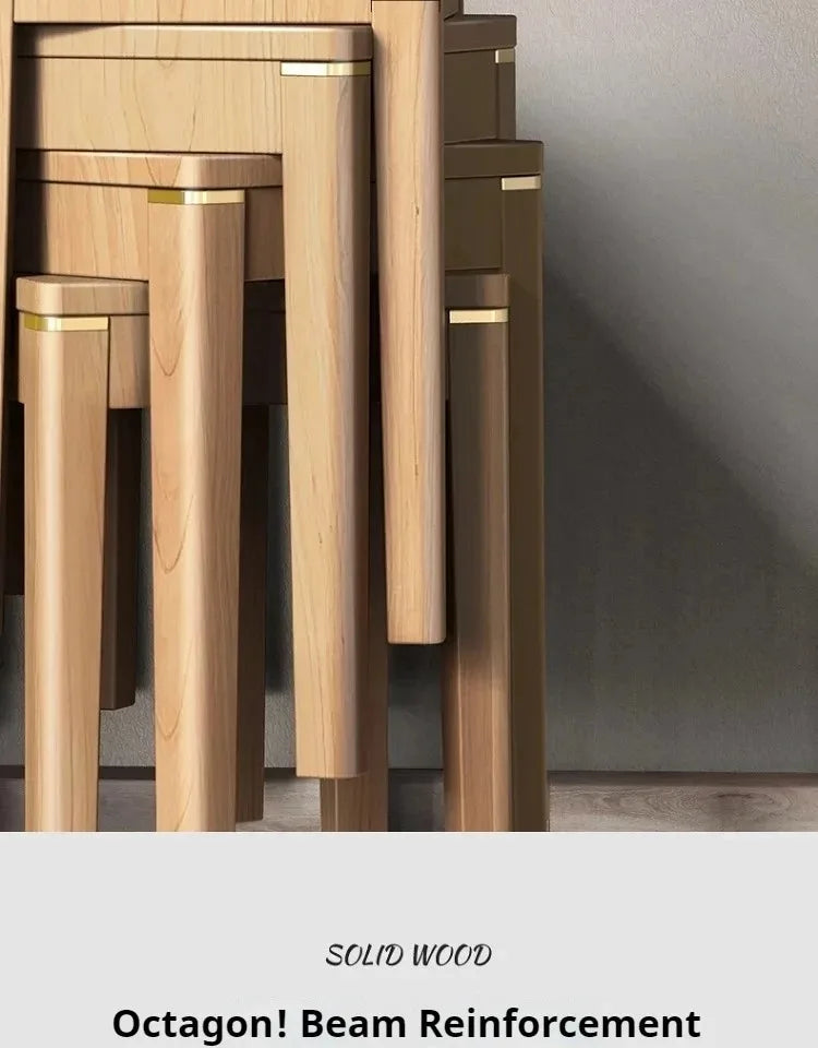 Decorative Wooden Stool Dining Chair Multifunctional Portable Benches Small Furniture Kitchen Meble Ogrodowe Chairs Luxury Aimak Store