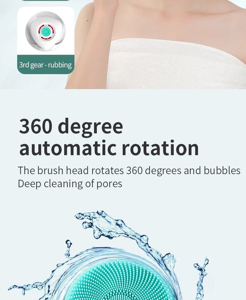 Multifunction Detachable Electric Bath Brush 5in1 Facial Cleansing Skin Grinding Back Rubbing Long Handle Massage Shower Brush Aimak Store