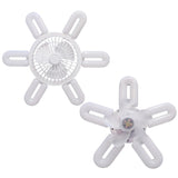 E27 Silent Ceiling Fan Light Ceiling Fan Light Bulb 3 Speed Adjustable 60W Remote Control Electric Fan Chandelier Eye Protection Aimak Store