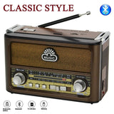 Portable Wooden Retro Bluetooth Speaker Radio FM / AM / SW  Card TF USB MP3 Music Player Aimak Store
