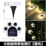 Outdoor Solar Powered Garden Cat Paw Lawn Lights Solar Cute Cat Paw Ground Lamps LED Cat Paw Scene Light Landscape Light Aimak Store
