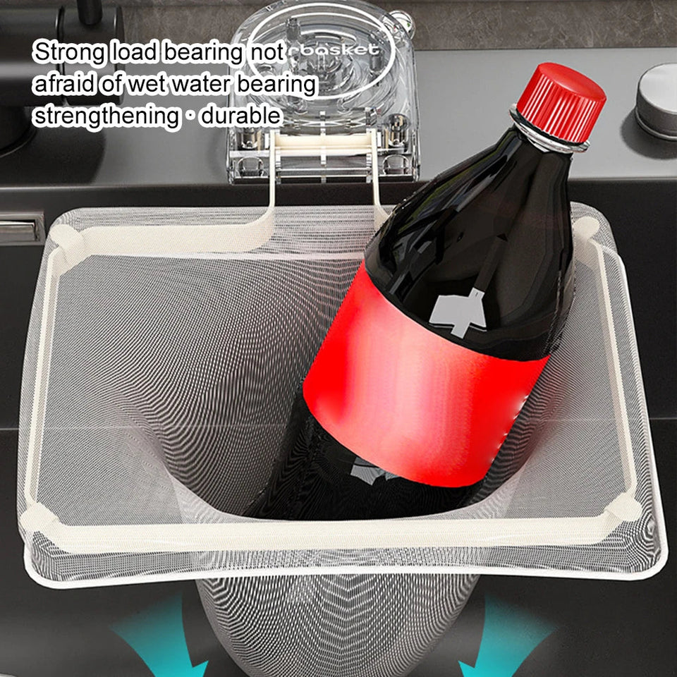 Kitchen Sink Strainer Rack Suction Cup No Dirty Hands Dishwasher Waste For Efficient Leftover Collection With 50 Filter Mesh Bag Aimak Store