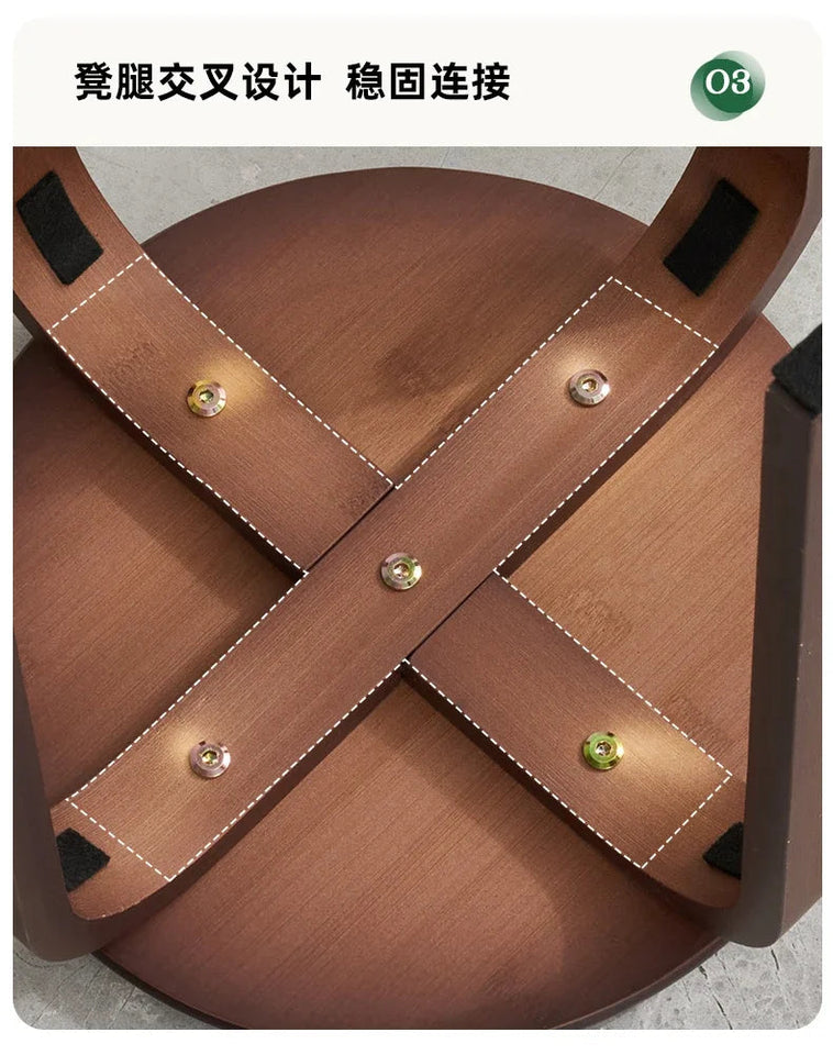 Bamboo Dining Stools Resin Rattan Woven Makeup Chair Stacking Storage Kitchen Seat Stable And Load-bearing Restaurant Furniture Aimak Store