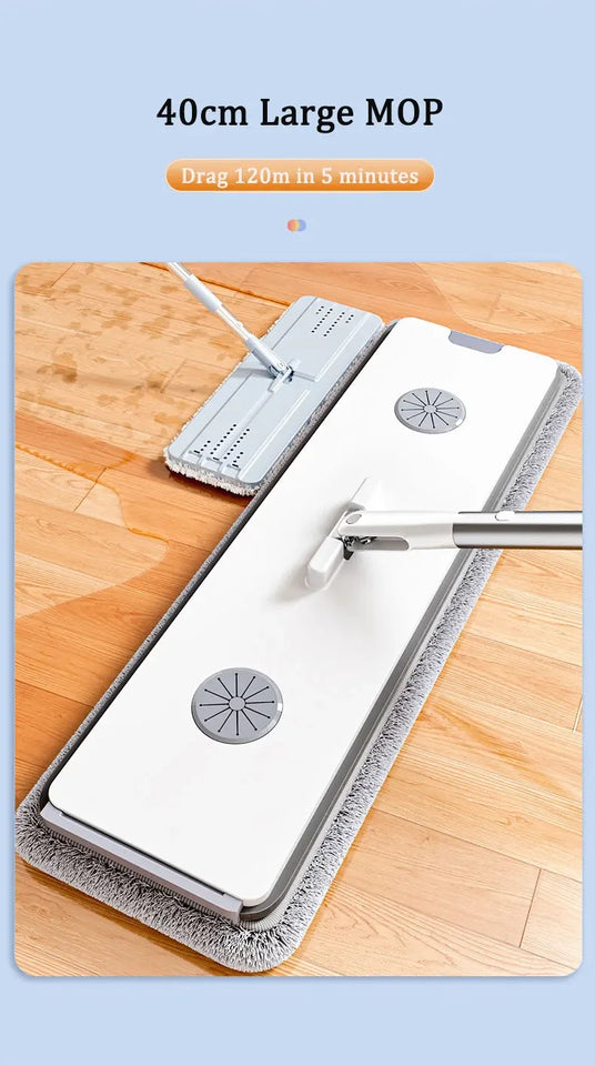 Joybos 40cm Big Mop Washing With Bucket and Squeeze Floor Cleaning Hand Free Flat Floor Mop Microfiber Household Cleaner Tools Aimak Store