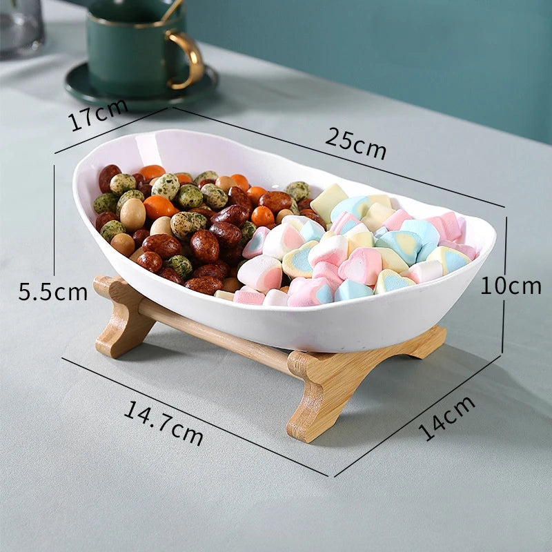 Internet Famous Fruit Tray Creative Modern Home Decoration Multilayer Nordic Style Luxury Snack Tray Aimak Store