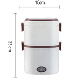 Electric Rice Cooker 220V Multi-functional Lunch Box Single/Double Layer Cooking Machine Food Steamer Food Storage Box EU Plug Aimak Store