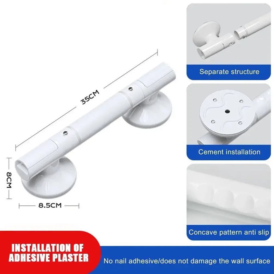 Fashion Anti Slip Hand Grips Shower Tub Grab Handle Safety Bathroom Aid Bath Hardware Safe Handle Handrail Grip Rail Aimak Store