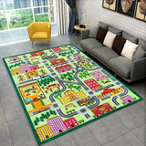 Child Playmat Highway City Traffic Playroom Area Rug Large Carpet Rug for Living Room Bedroom Decor Kids Play Non-slip Floor Mat Aimak Store