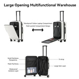20 Inch Cabin Suitcase Front Opening Spinner Wheel Travel Rolling Luggage For Men Women Trolley Case With TSA Lock,USB Charging Aimak Store